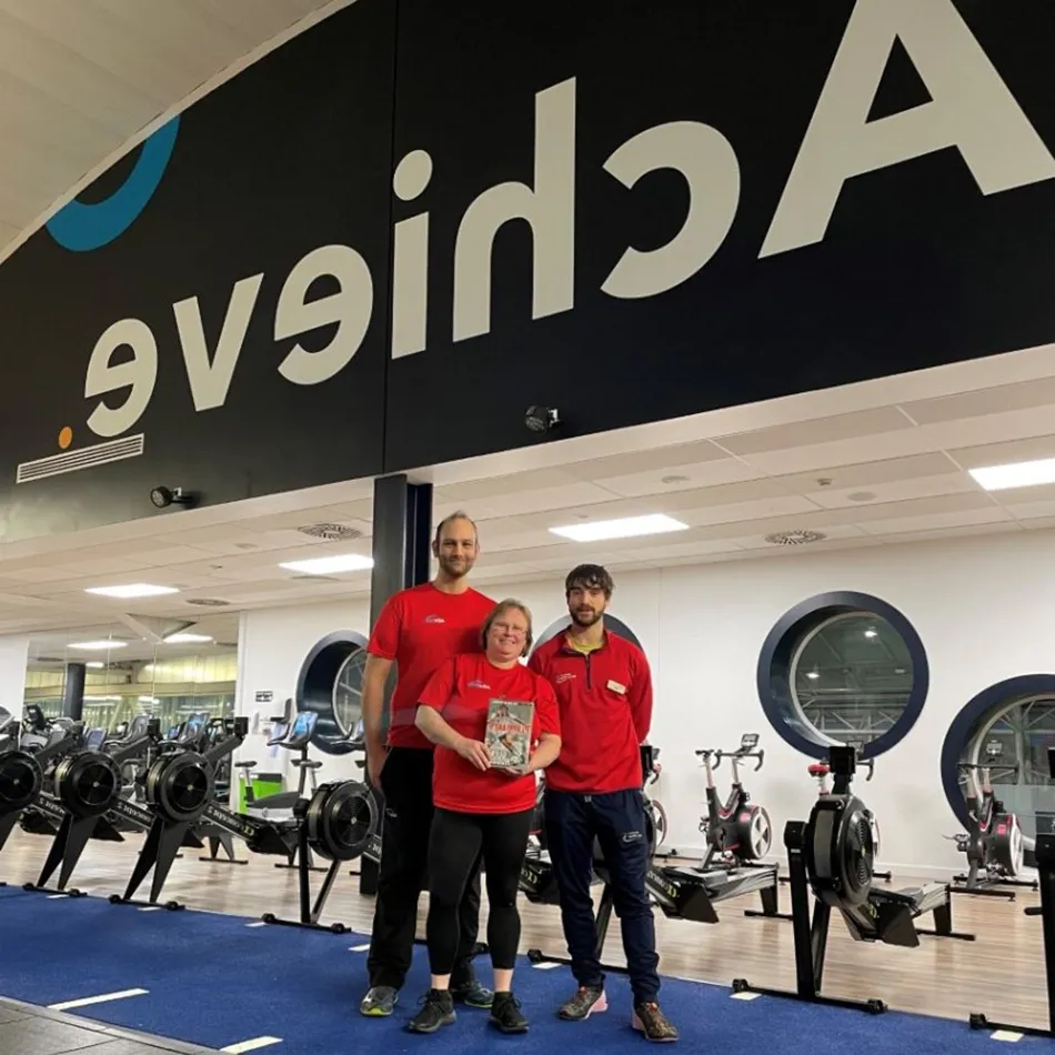Wood employee Susan Richardson at the Aberdeen Sports Village, a former beneficiary of the Global Cause Challenge programme